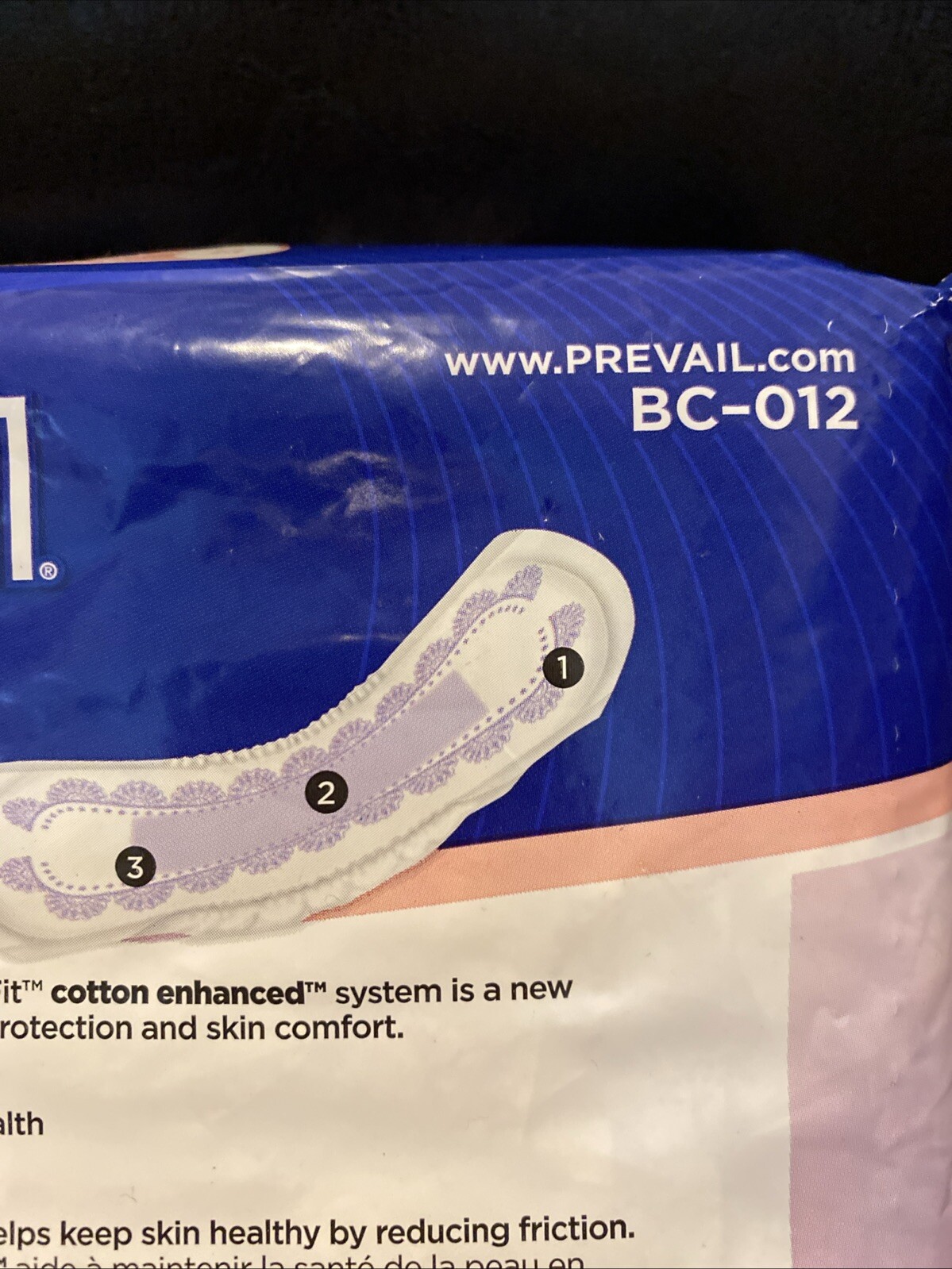 Prevail Daily Liners Pad-bladder control moderate absorbency Regular Length Pads