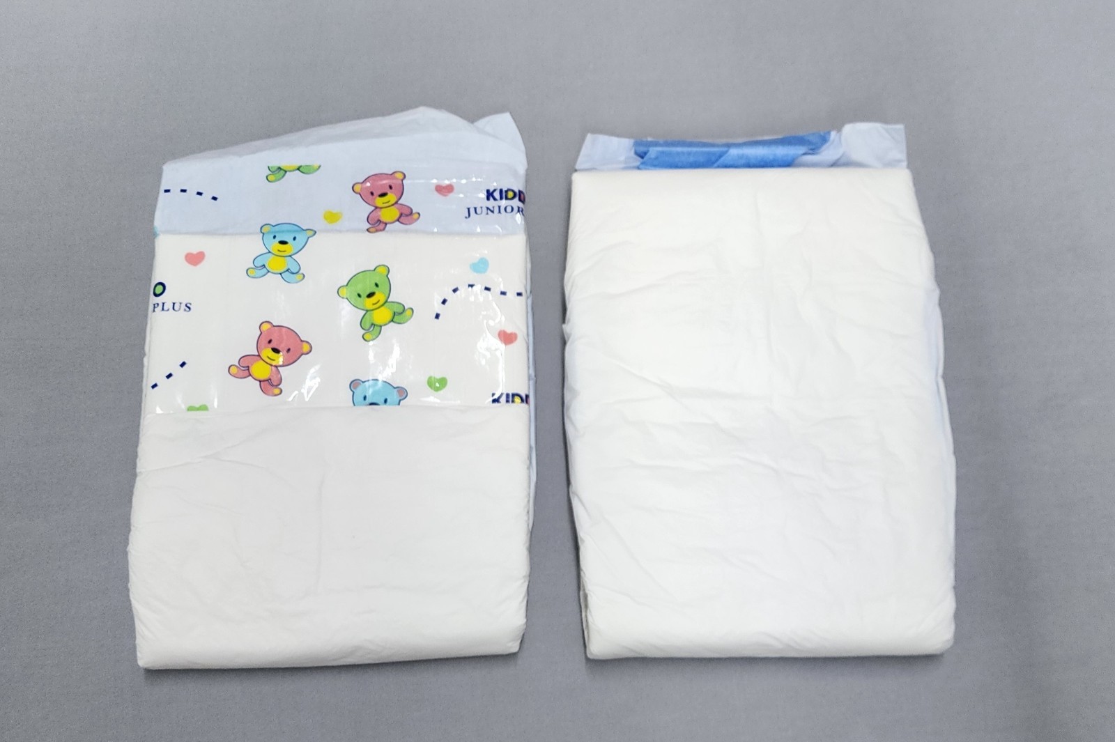 2-Pack of Kiddo Junior Plus Blue 2-Tape Plastic Backed Diaper Size Large ABDL