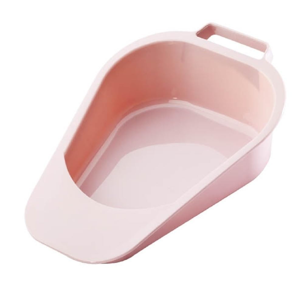 Fracture Bed Pan with 47.3 Oz Capacity, Portable Bed Pans for Elderly, Easy Clea