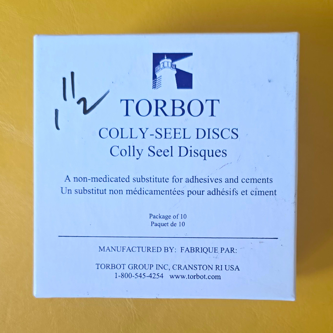 Torbot Colly-Seel Discs 3 in Non-medicated White/Blue Pack of 10 MS222B