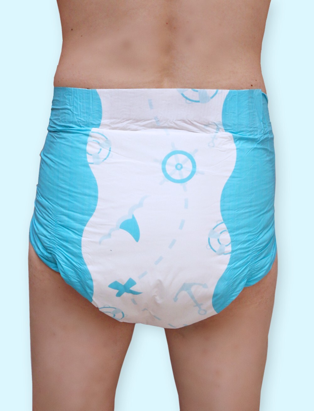 Kiddo’s Little Sailor Lot of 2 Adult Abdl Plastic Backed Diapers Size Large