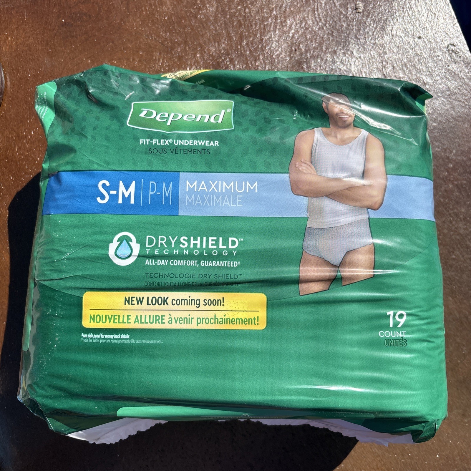 Depend Fit Flex Underwear S-M Maximum Dryshield Technology 19Ct For Men 26″-34″