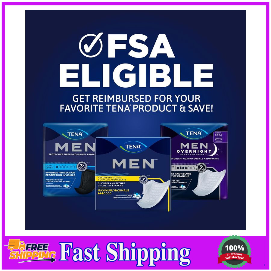 TENA Incontinence Guards for Men Overnight Super Absorbency 96 Ct Extra Coverage