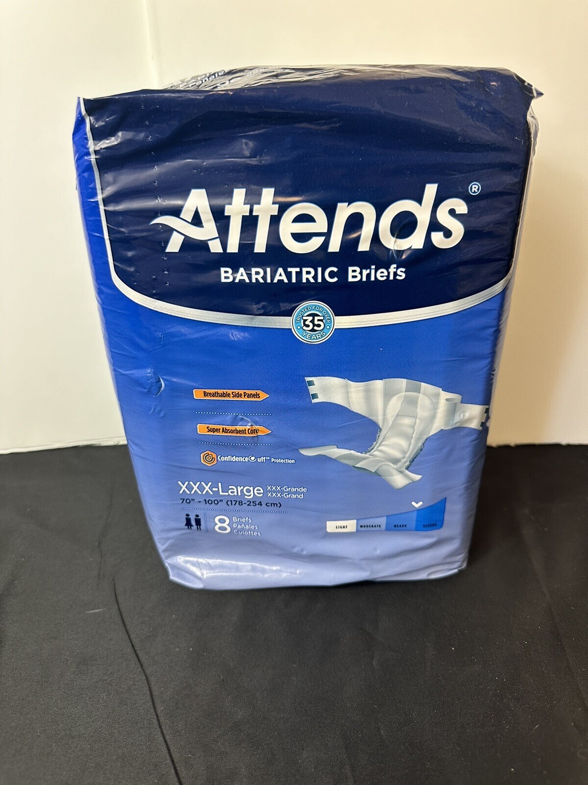 Attends Incontinence Brief Bariatric XXX-Large – Heavy to Severe 8 Ct