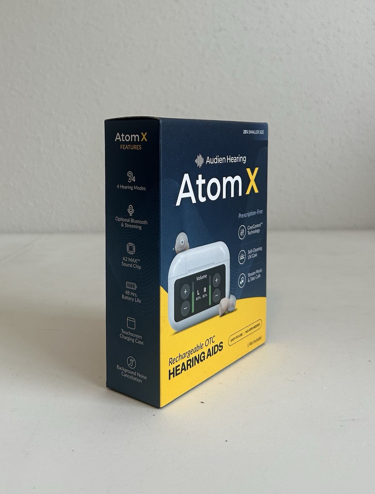 Audien Hearing ATOM X -Rrchargeable OTC Hearing Aids New Box FREE SHIPPING