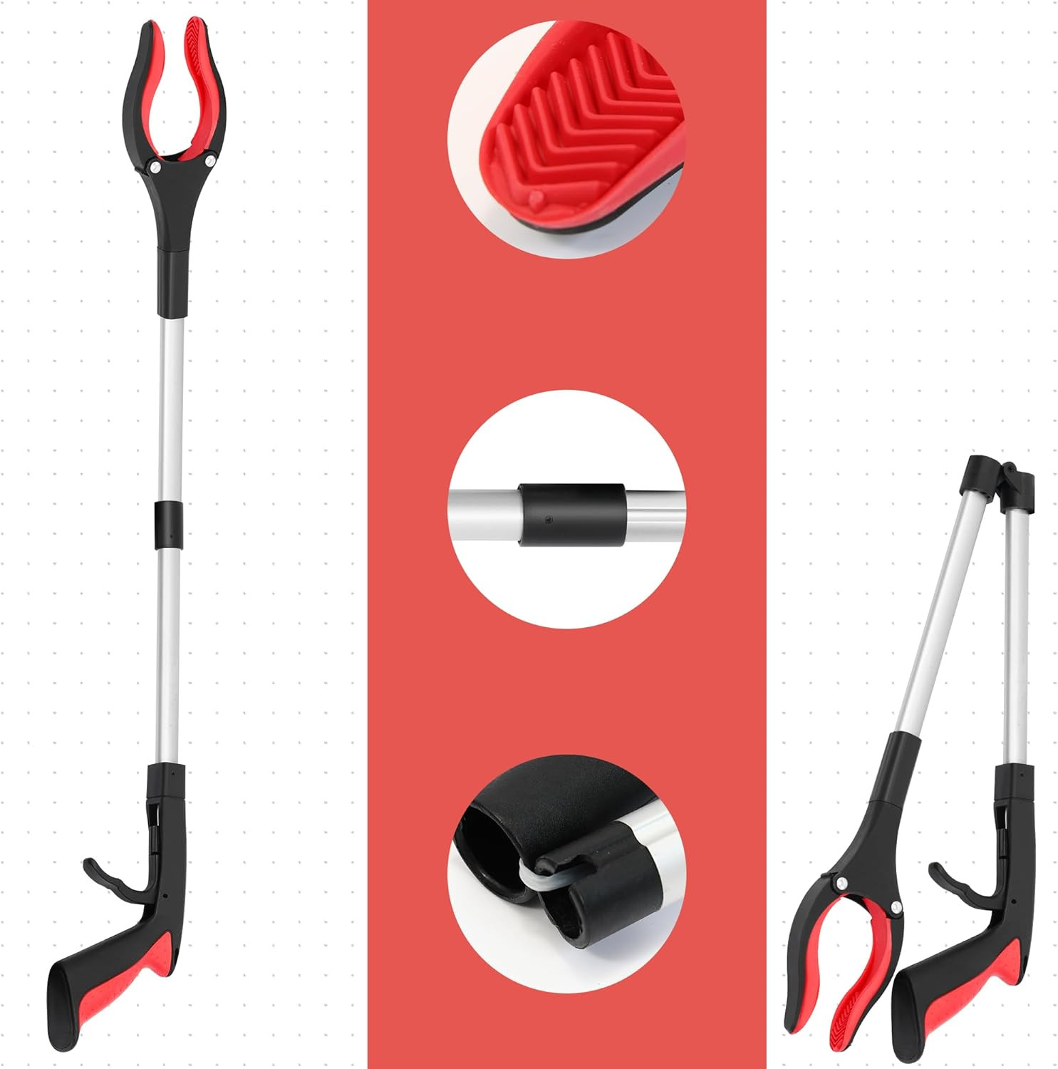 Grabber Reacher Tool – 2 Pack 32” Reacher Grabber Tool with Strong Magnetic and