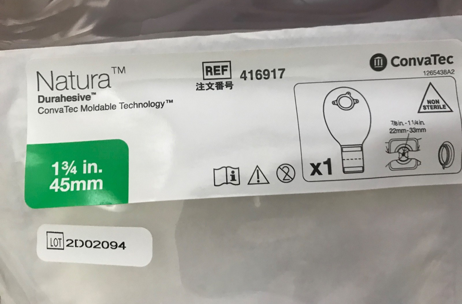 ConvaTec 416917 Natura Durahesive Post-Op Two-Piece Urostomy Kit 1-3/4″ (6/Pack)