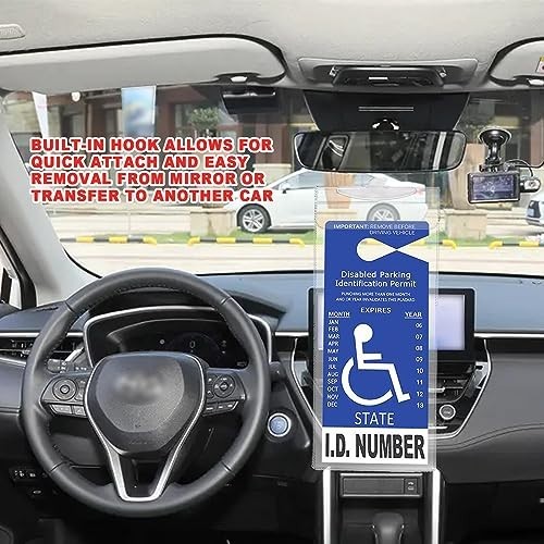 Handicap Parking Placard Holder Sleeves Transparent Plastic Waterproof 2 Pcs for