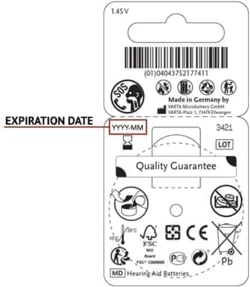 Power-One Comfort Pack – 60 Size 312 Hearing Aid Batteries with Extra-Long Tabs