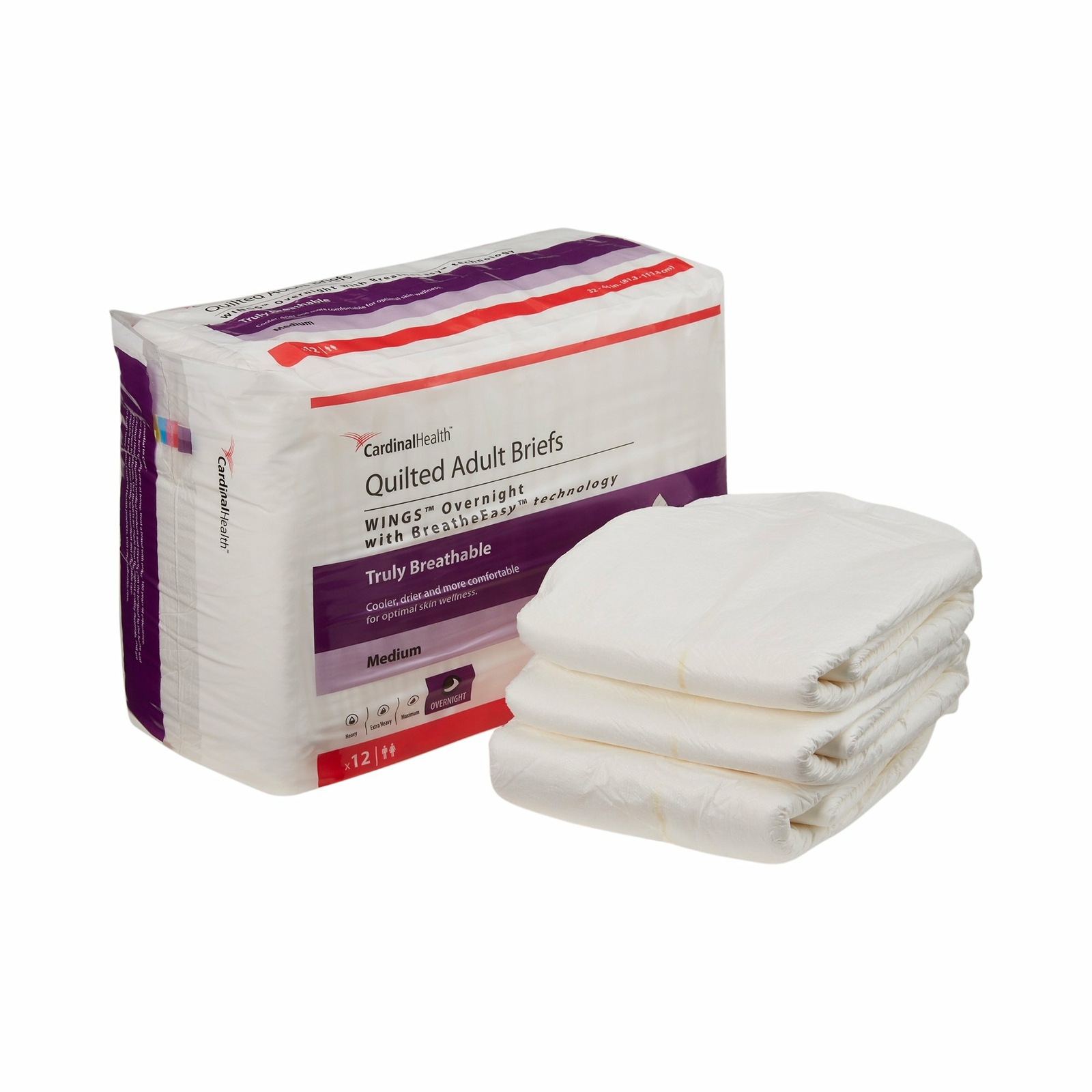 Covidien Incontinence Brief Quilted 67033 Overnight Quilted 96 Ct