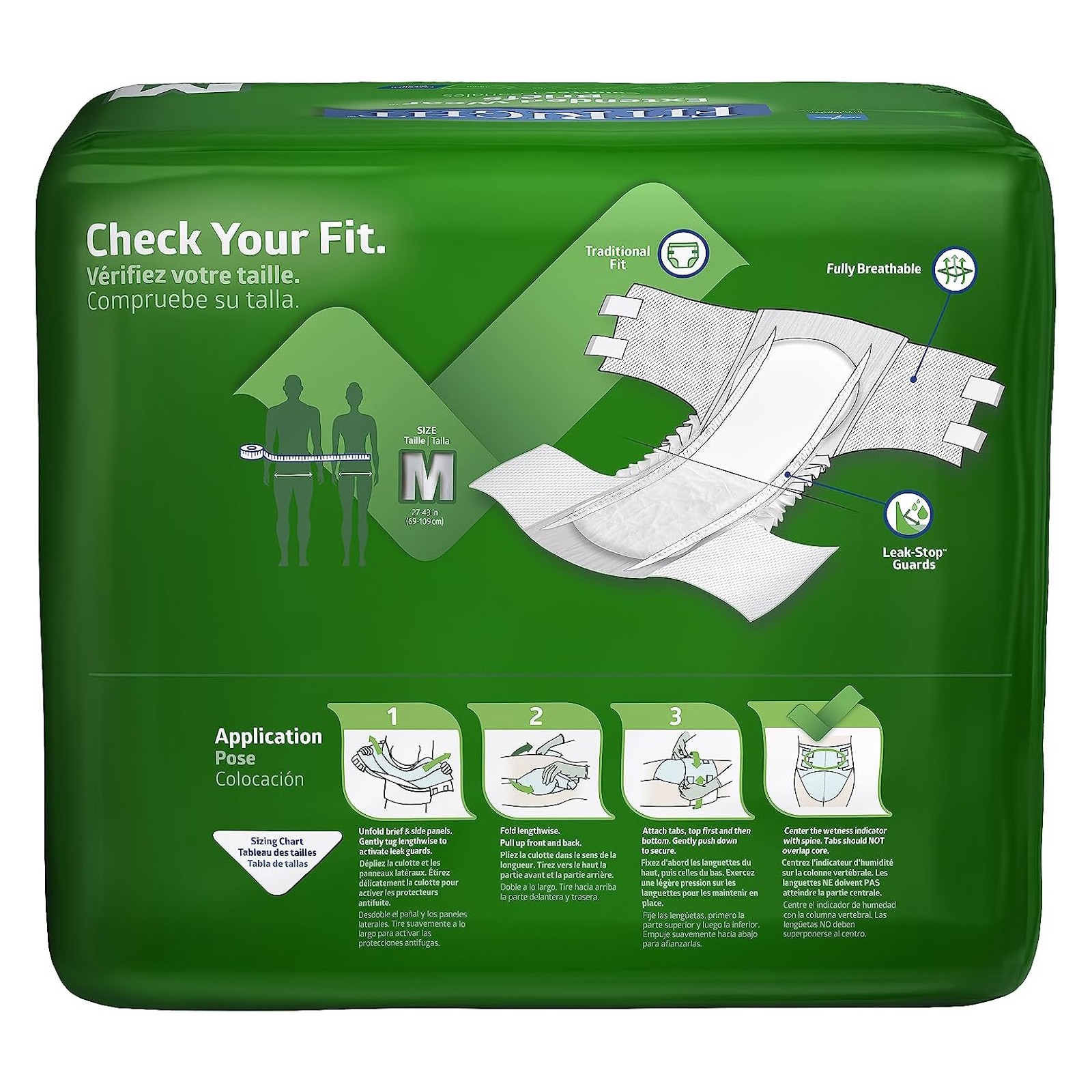 FitRight Extended Wear Adult Briefs with Tabs Maximum Absorbency Medium 15 Count