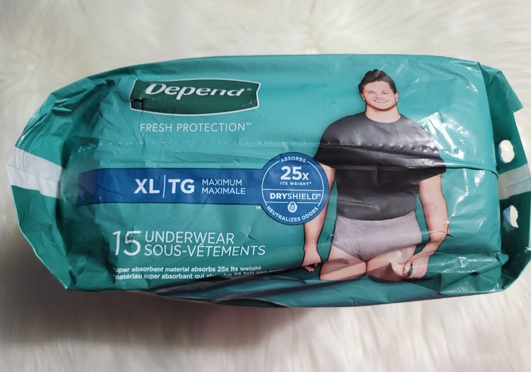 Depend Fresh Protection Incontinence Underwear for Men, Adult Diapers, XL, 15 ct