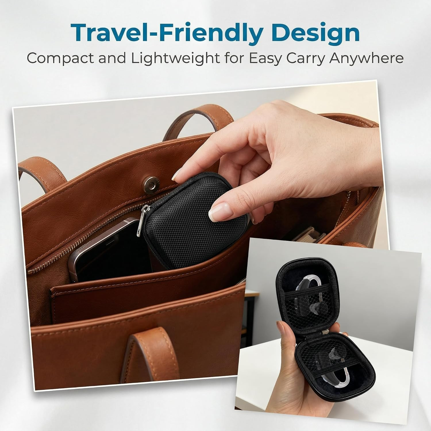 Hearing Aid Case Hard Carrying Pocket Small Waterproof Pouch
