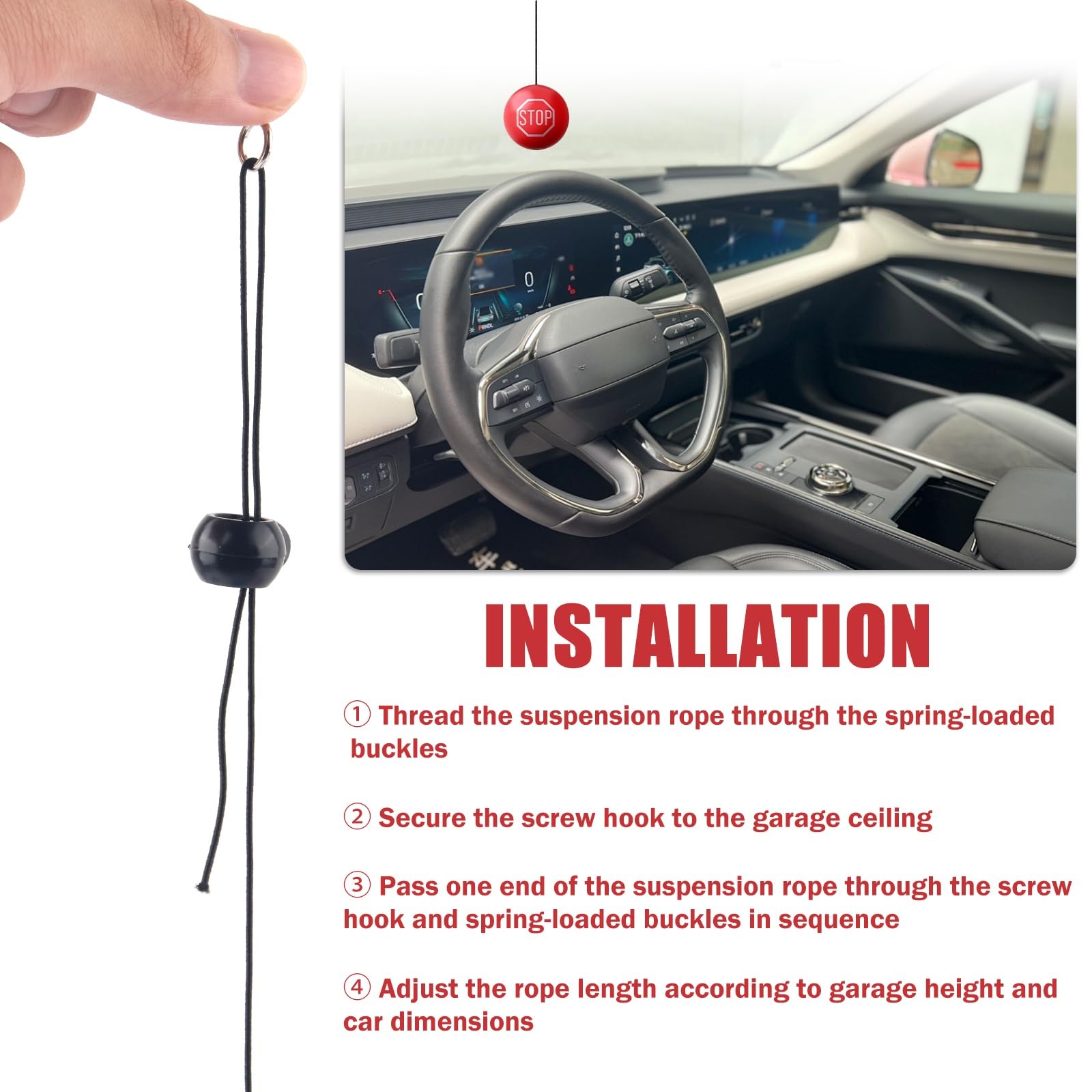 2PCS Garage Tennis Ball Parking Aid,Anti-Collision Hanging Garage Parking Aids f