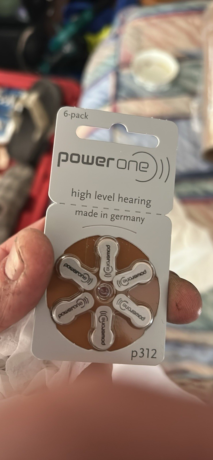 1 Pack of 6 (6 Qty) Powerone P 312 Hearing Aid Batteries. 04043752177459