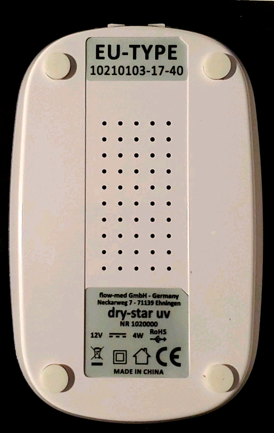 Dry-Star UV White Electronic Dryer Station for Hearing Aids