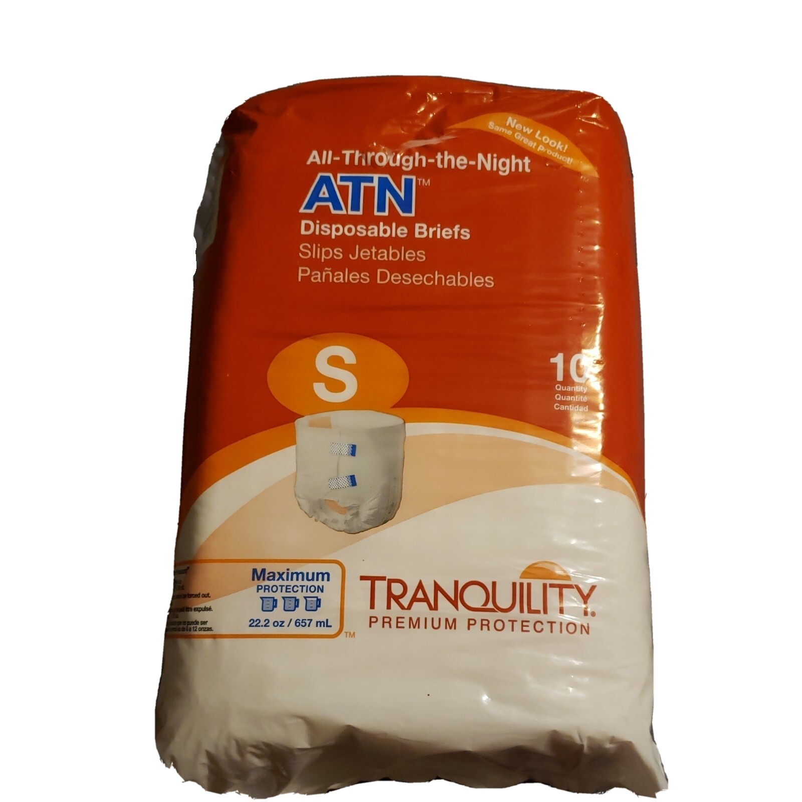Tranquility Atn Adult Incontinent Brief Small 24-32in Heavy Absorbency – Pack/10