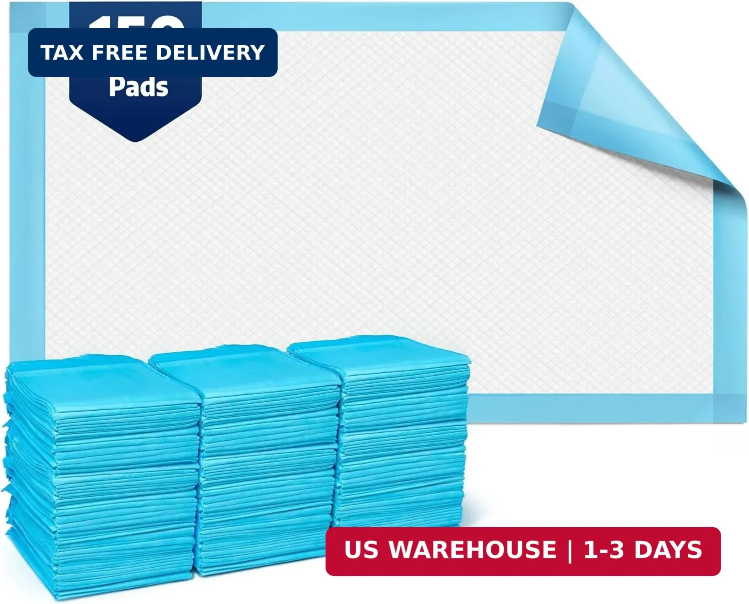 Disposable Incontinence Underpads, High Absorbency, 23″ x 36″, 150 Pads | Discre