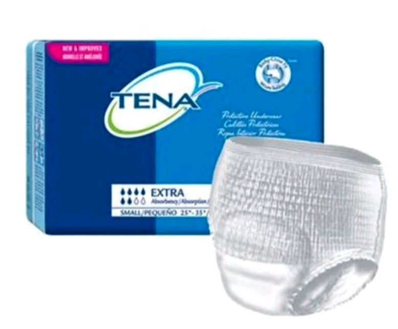 32 Count TENA Adult Extra Absorbent Underwear Small 25”-35″ Free Shipping 2×16