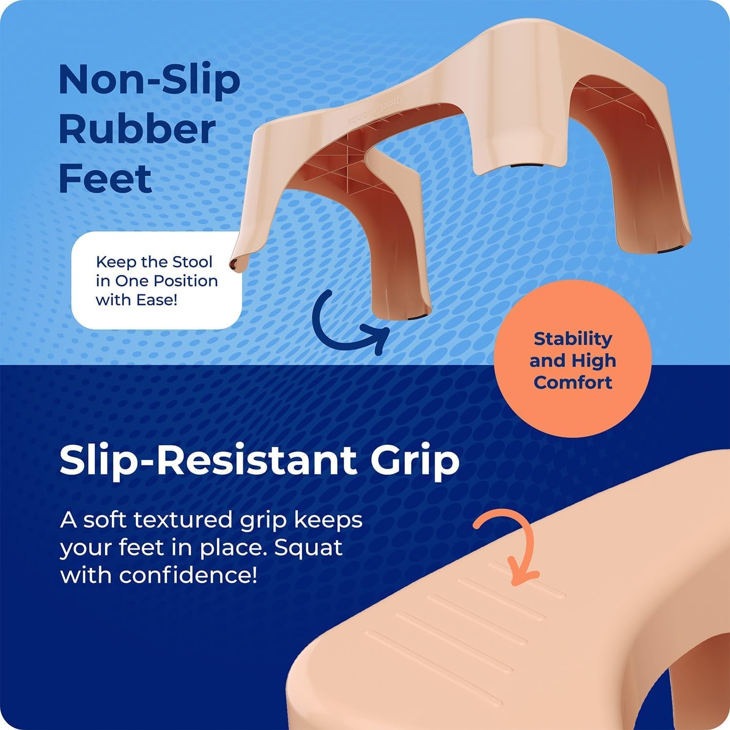 Squatty Potty Simple Bathroom Toilet Stool Peach 7 Ergonomic Stool