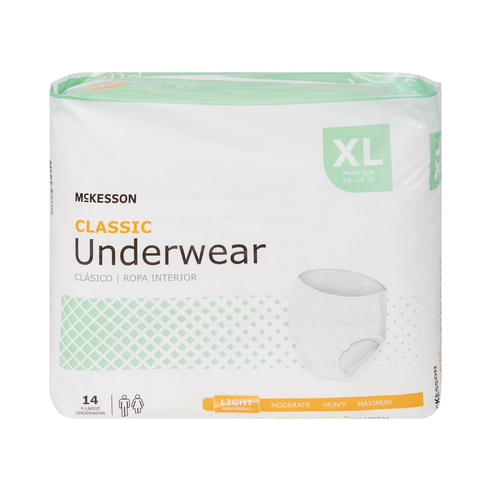 McKesson Adult Disposable Pull On Up Underwear Diapers XL Light Absorbency 14 Ct