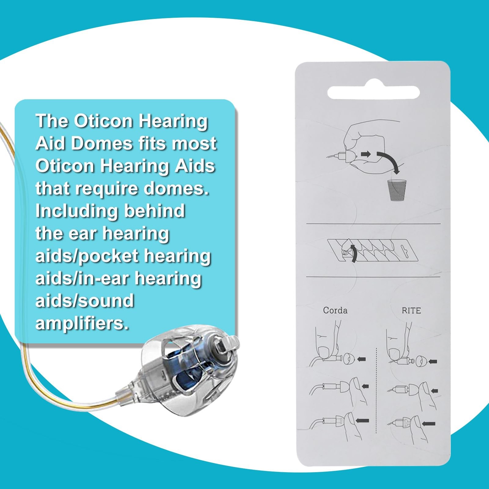 Hearing Aid Domes for Oticon Minifit Double Vent Bass Domes: 2 Packs (6Mm), Univ