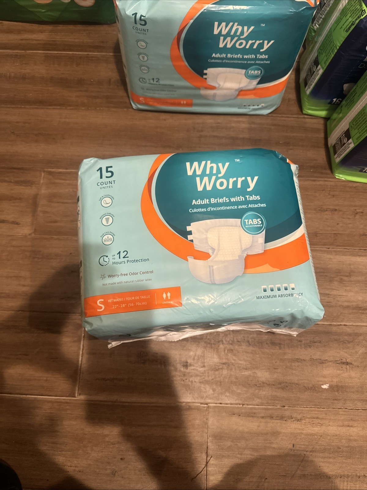 Why Worry Briefs Adult Brief Diapers Medium – 15 Count