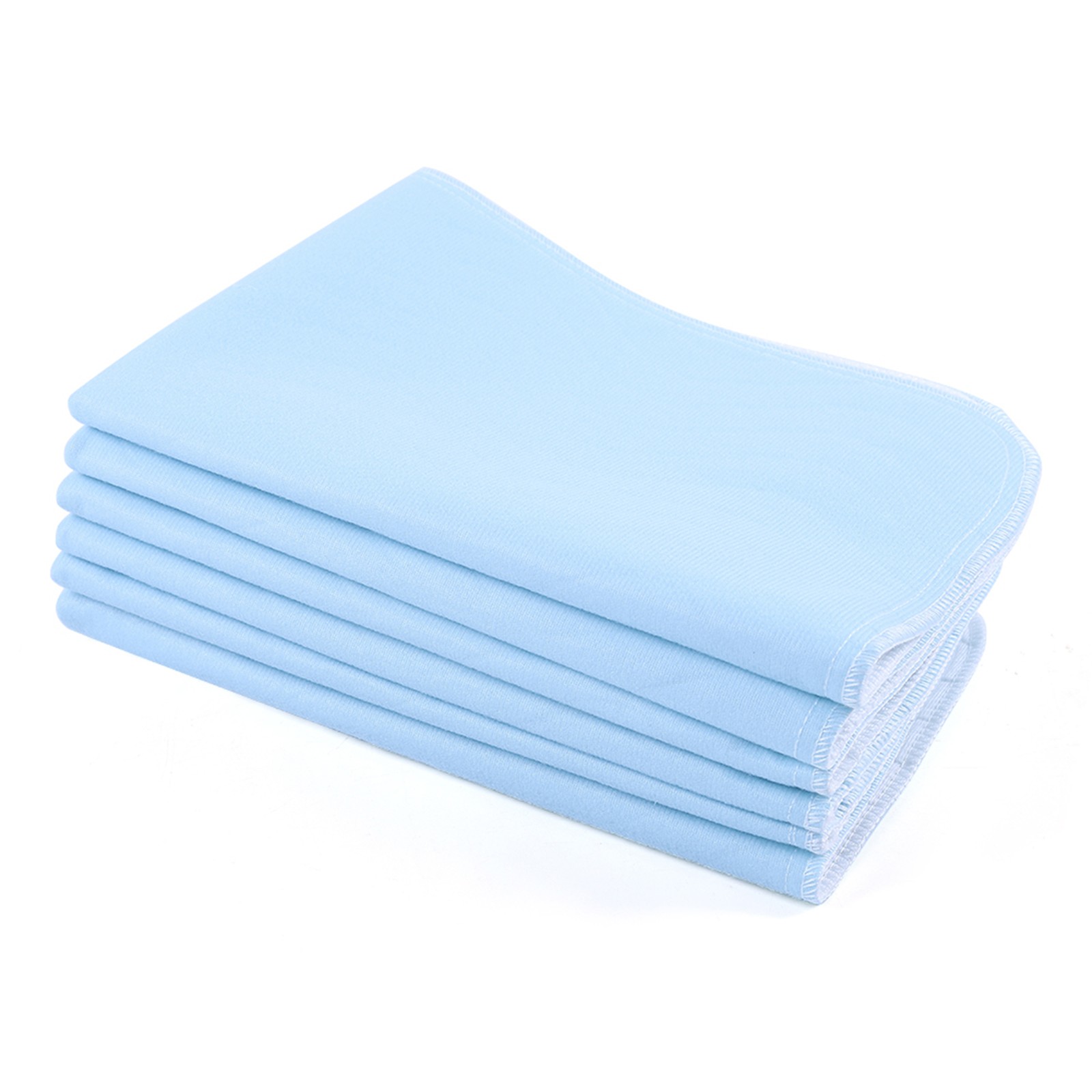 17.7×23.6in 6pcs Reusable Adult Bed Pads Incontinence Washable An Absorbent Pad