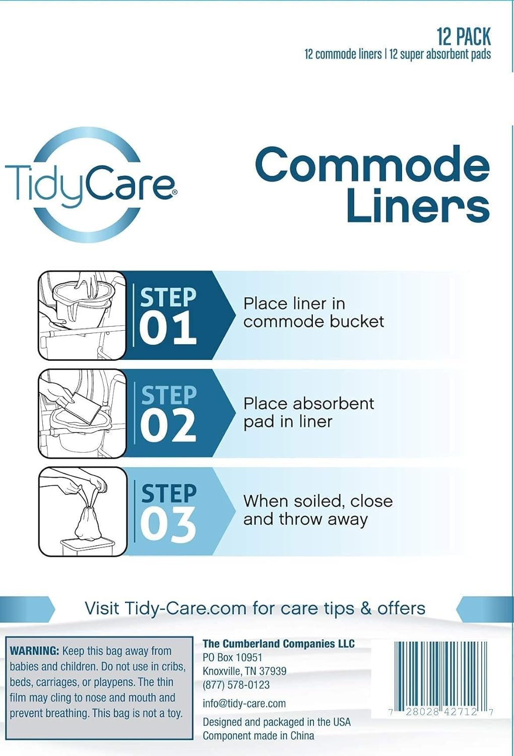 Superior Absorbent Commode Liners with Pads: Hygiene Simplified for Caregivers