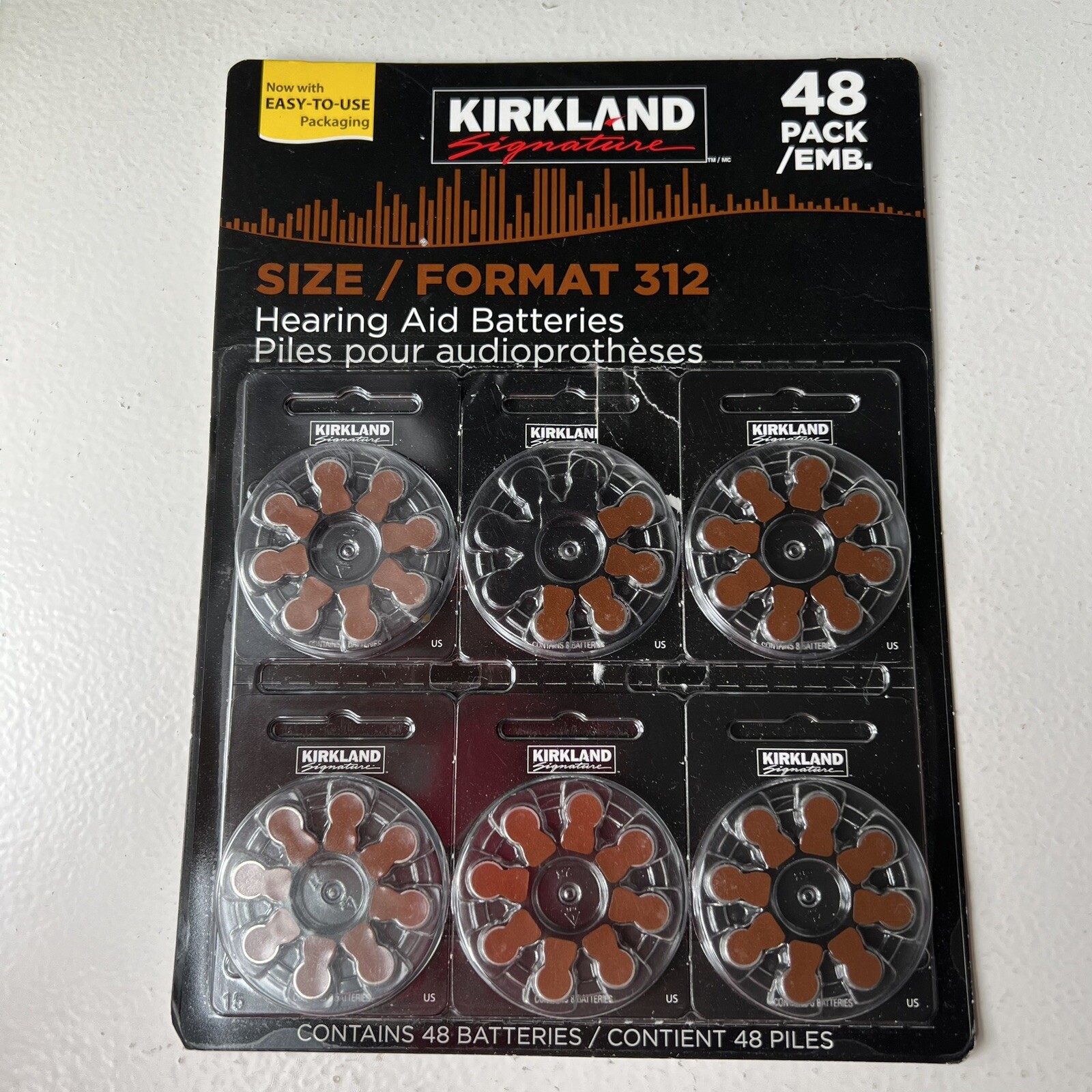 Kirkland Hearing Aid Batteries Sz 312 (Exp.5/27) Mercury Free 8 X 2 Packs= 16 ct