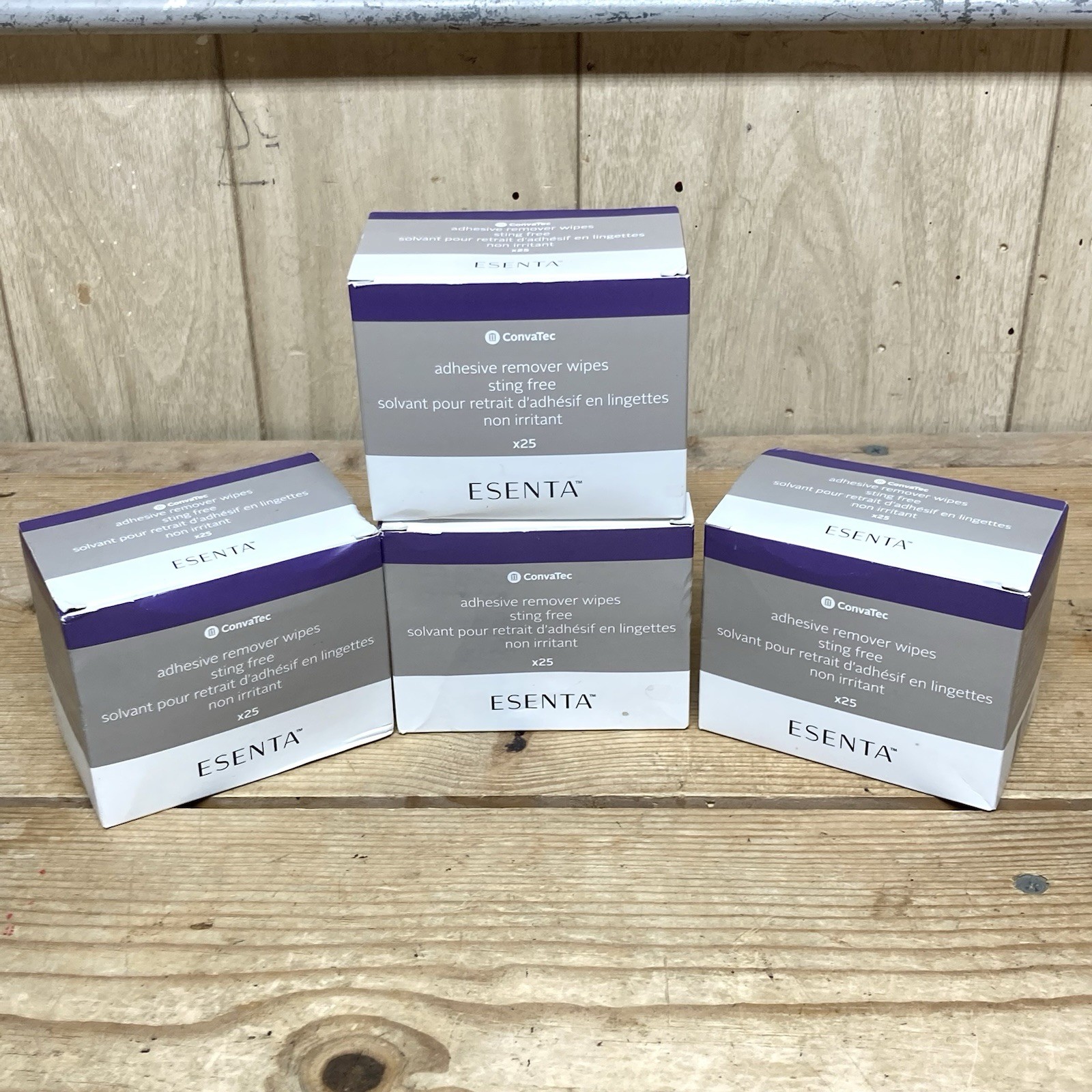 Lot 100 ConvaTec Esenta Sting Free Adhesive Remover Wipes 4x 25ct Boxes Exp 2028