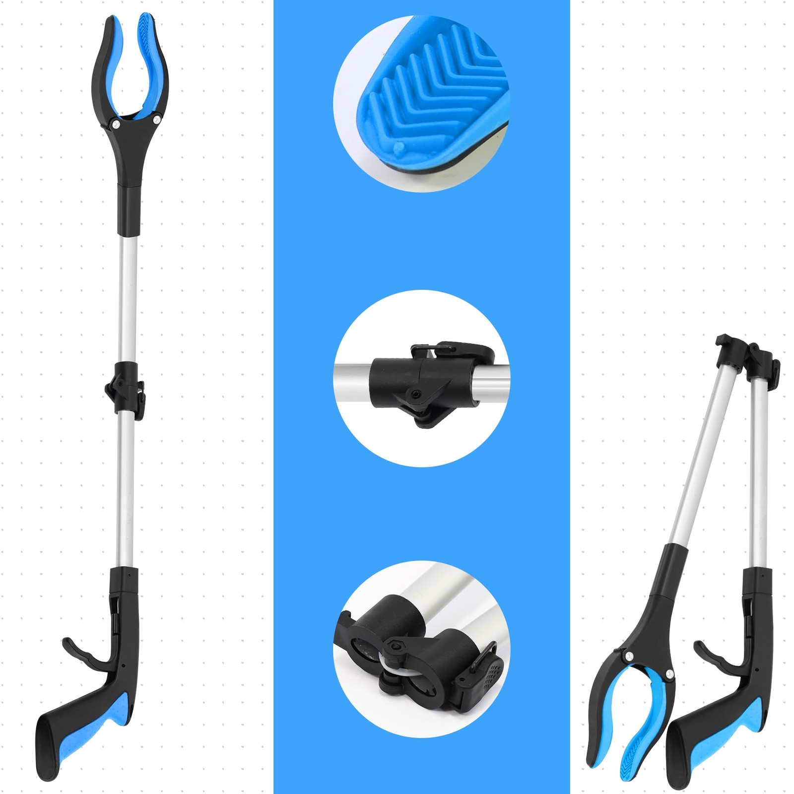 2 Pack 32 inch Reacher Grabber Tool with Strong Magnetic and Swivel Head (New…