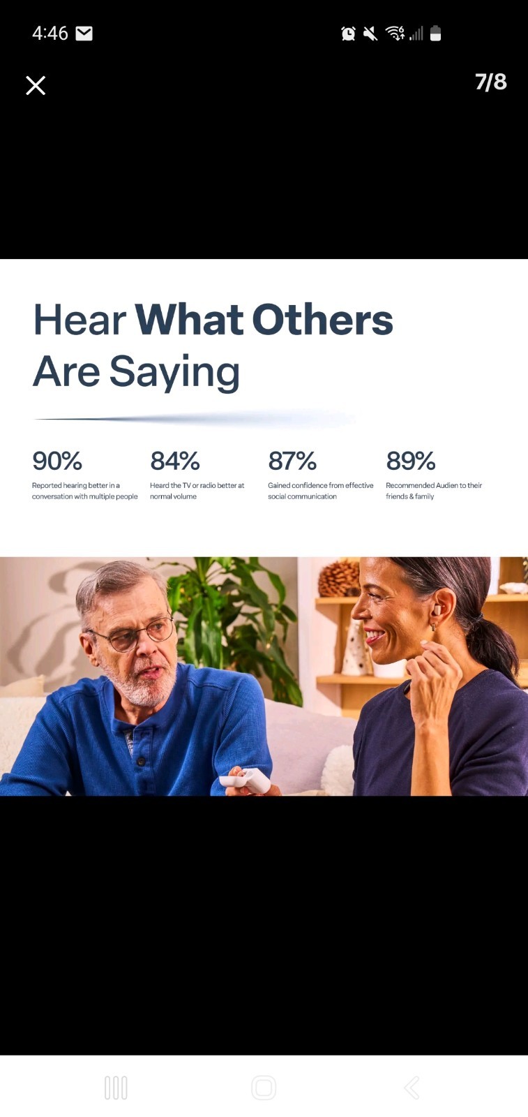 Audien Hearing ATOM PRO 2 Wireless Rechargeable OTC Hearing Aids New Open Box