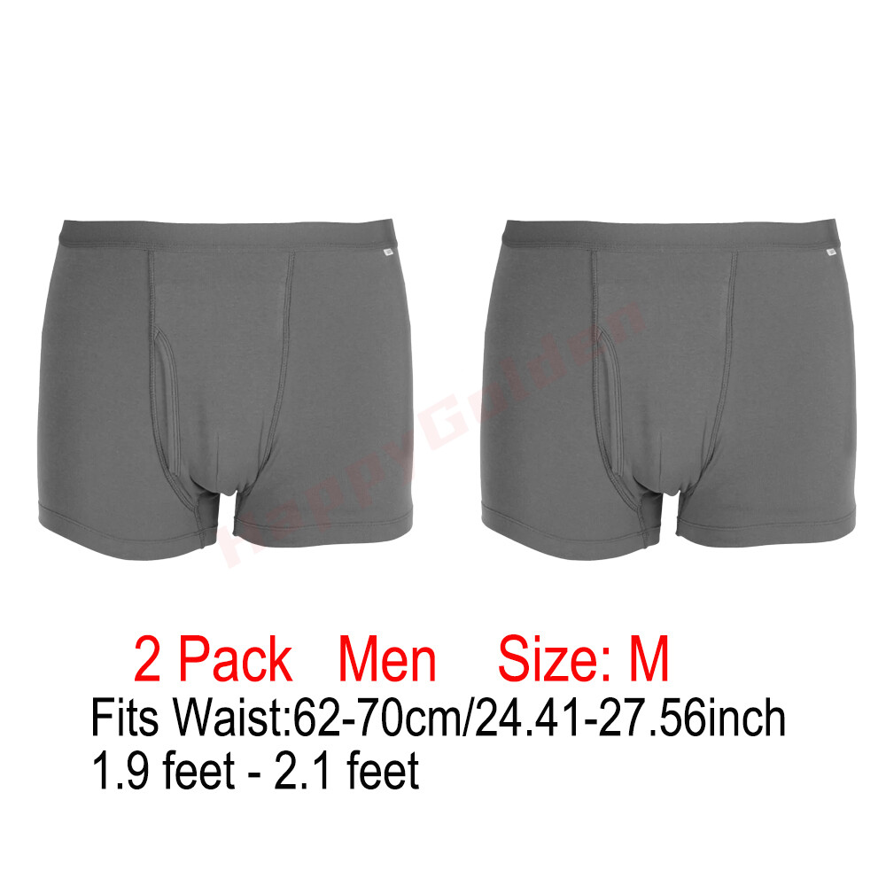 2 Pack Male Female Washable Incontinence Pants Underwear (Mild) Elderly Disabled