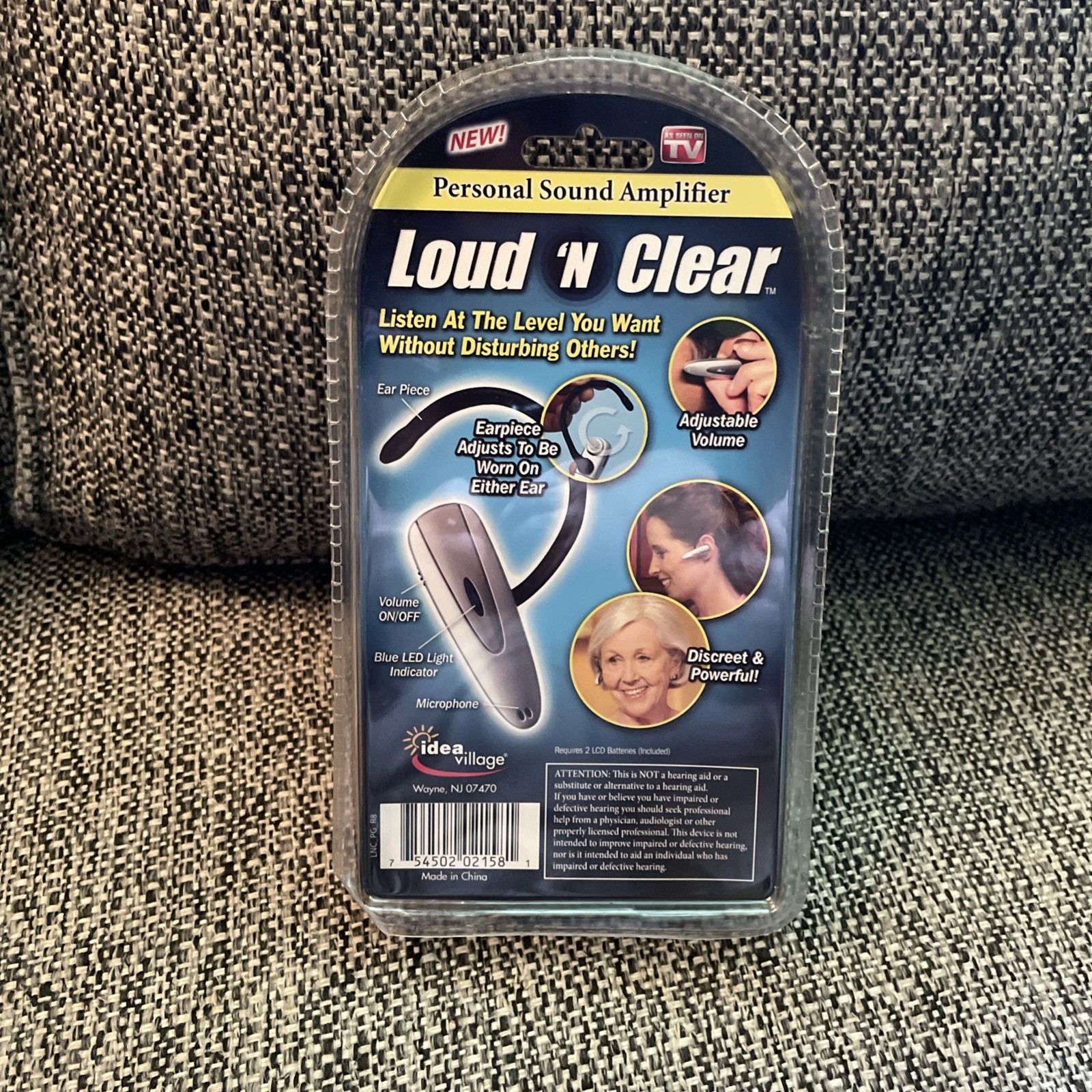 Loud N Clear Personal Sound Amplifier Ear Piece New Sealed As Seen On TV