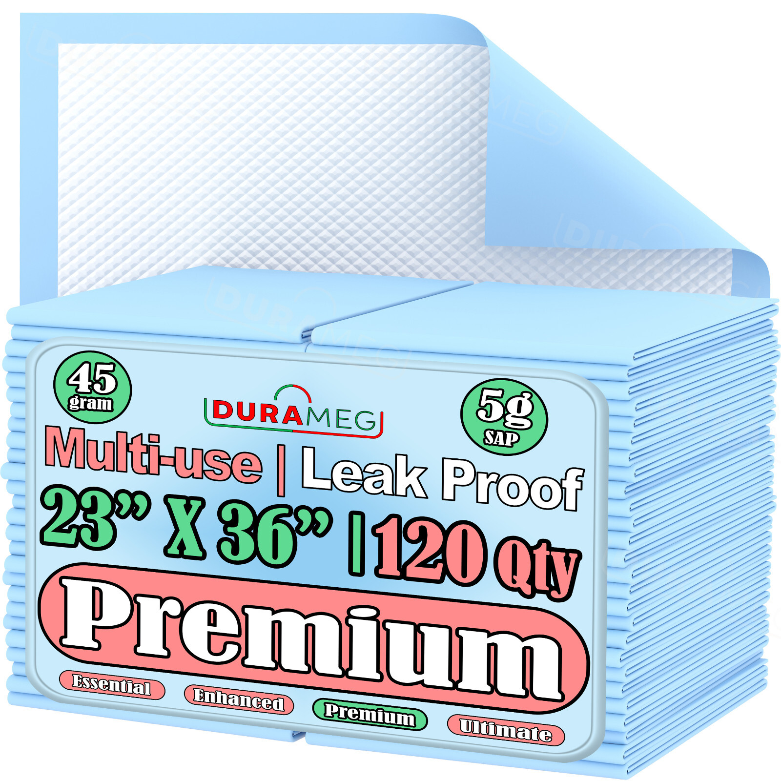 Chux Pads [120-Pads] Underpads 23×36 Puppy Pads | Bed & Pee Pads | Chucks Pad