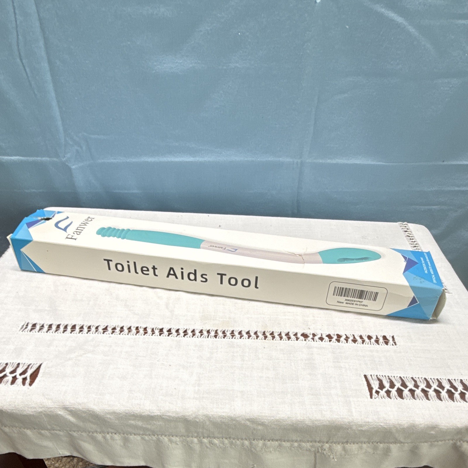 Fanwer Long Reach Toilet Tissue Aid Comfort Wiper Tool, Green/White
