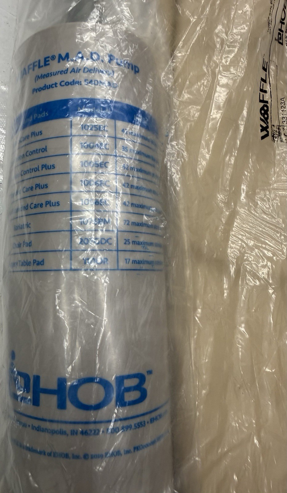 EHOB 1025ECP Waffle Econocare Plus Mattress Overlay w/Pump 76″ X 34″ X 3″ (NEW)