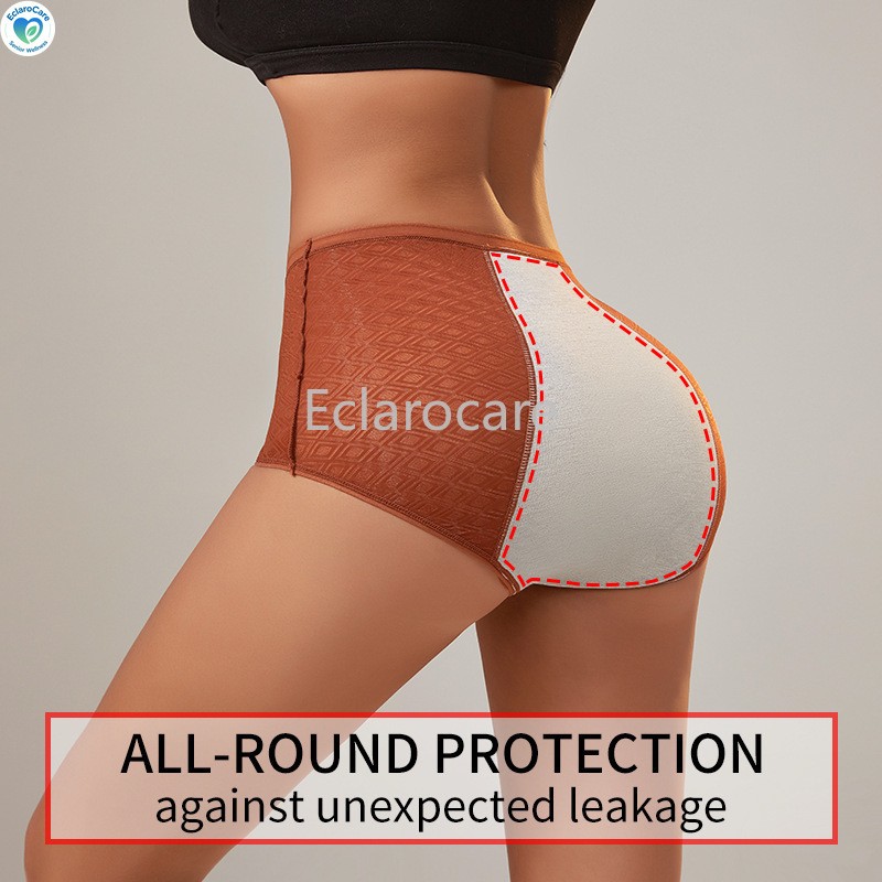 3Pcs Women’s High-Waisted Lightweight Period Underwear 3-Layer Leak-Proof
