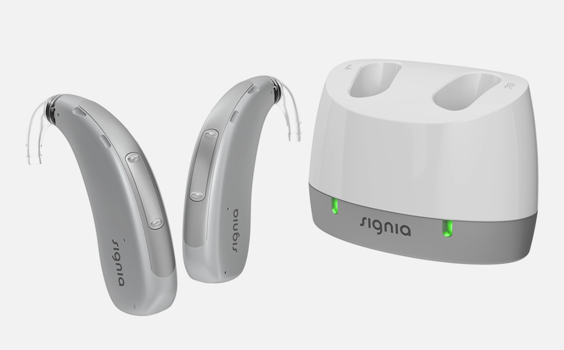 Signia Pure Charge & GO 1AX RIC Hearing Aid (Single) + Charger