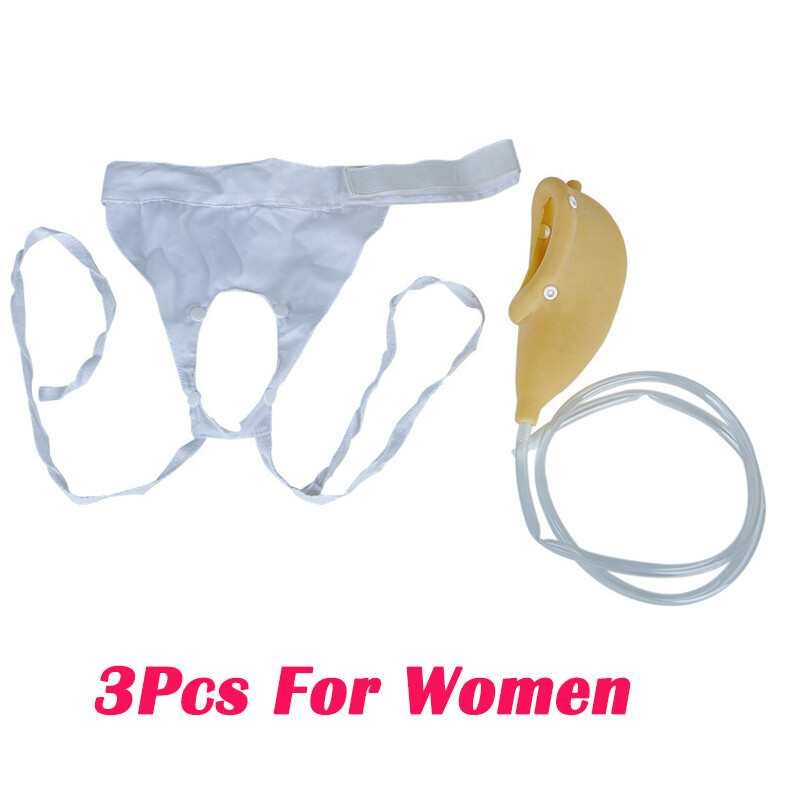 3Pcs Incontinence Female Women Silicone Leg Bag Collector Toilet Catheter Shorts