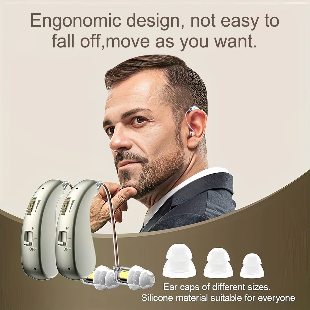Rechargeable Hearing Aids for Seniors with Noise Cancelling Hearing Amplifiers
