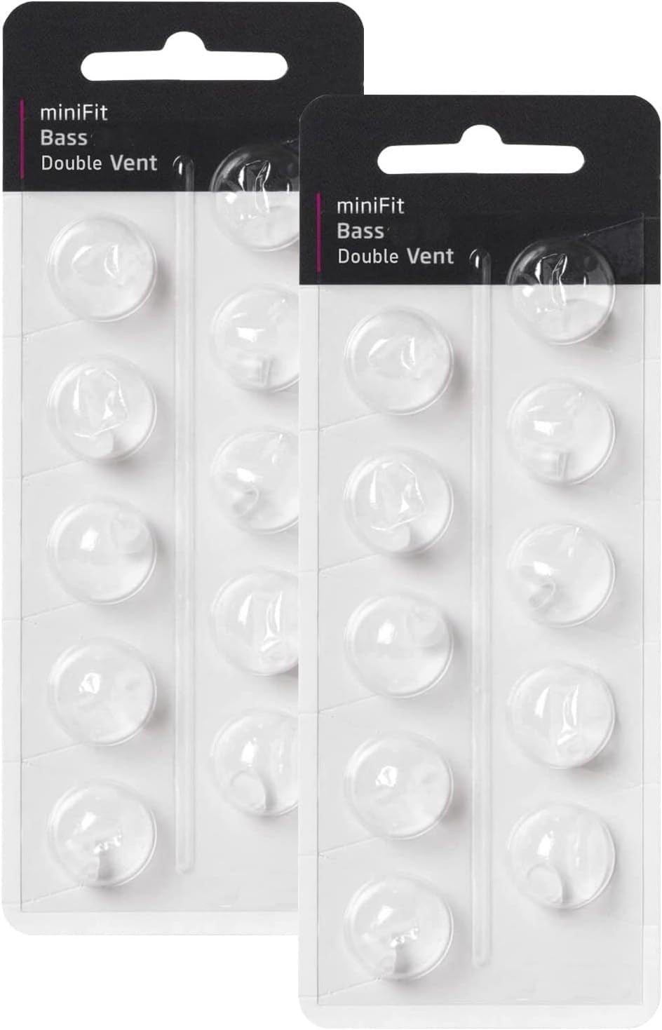 Base Domes 6Mm Double Vent Hearing Aid for Replacements, Minifit Double Vent B