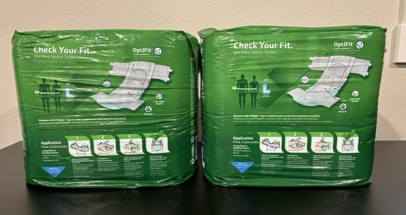 Medline FitRight Adult Diapers Ultra Optifit Briefs Large 40 Count NIP Large