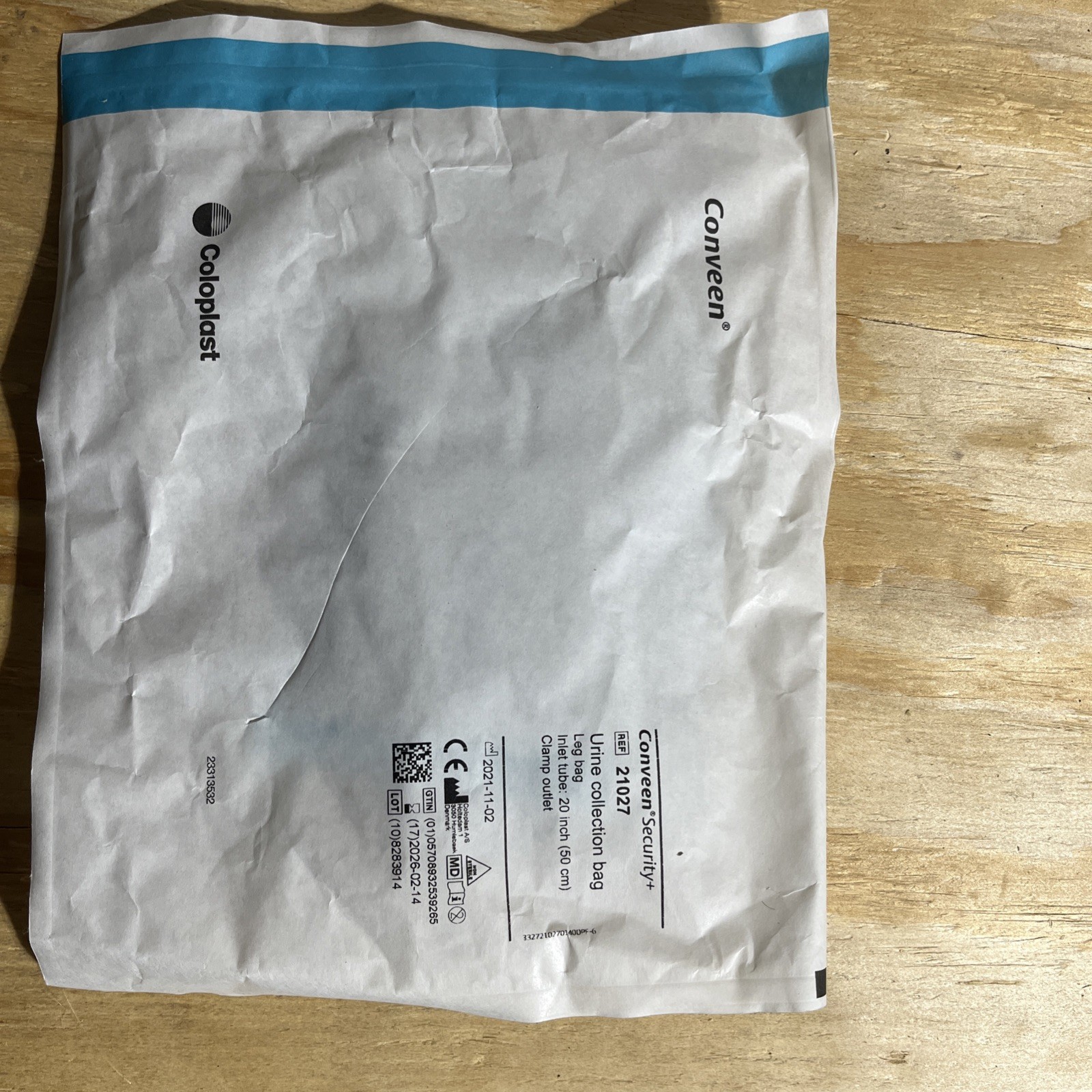 COLOPLAST 21027 Conveen Security + Urine Collection Bag- 21027-Leg Bag – 1 Piece