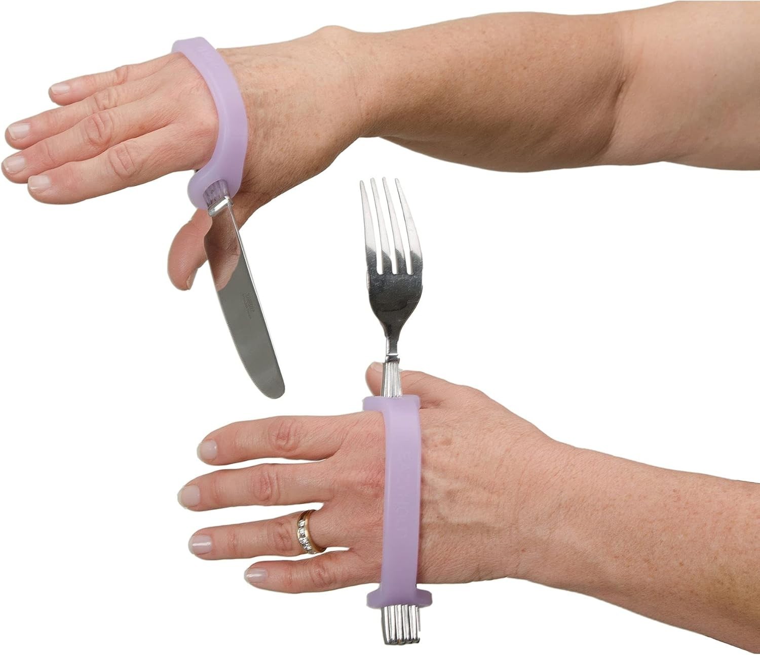 Lavender Silicone Assistive Universal Cuff, Hand Grip Device for Limited Mobi…
