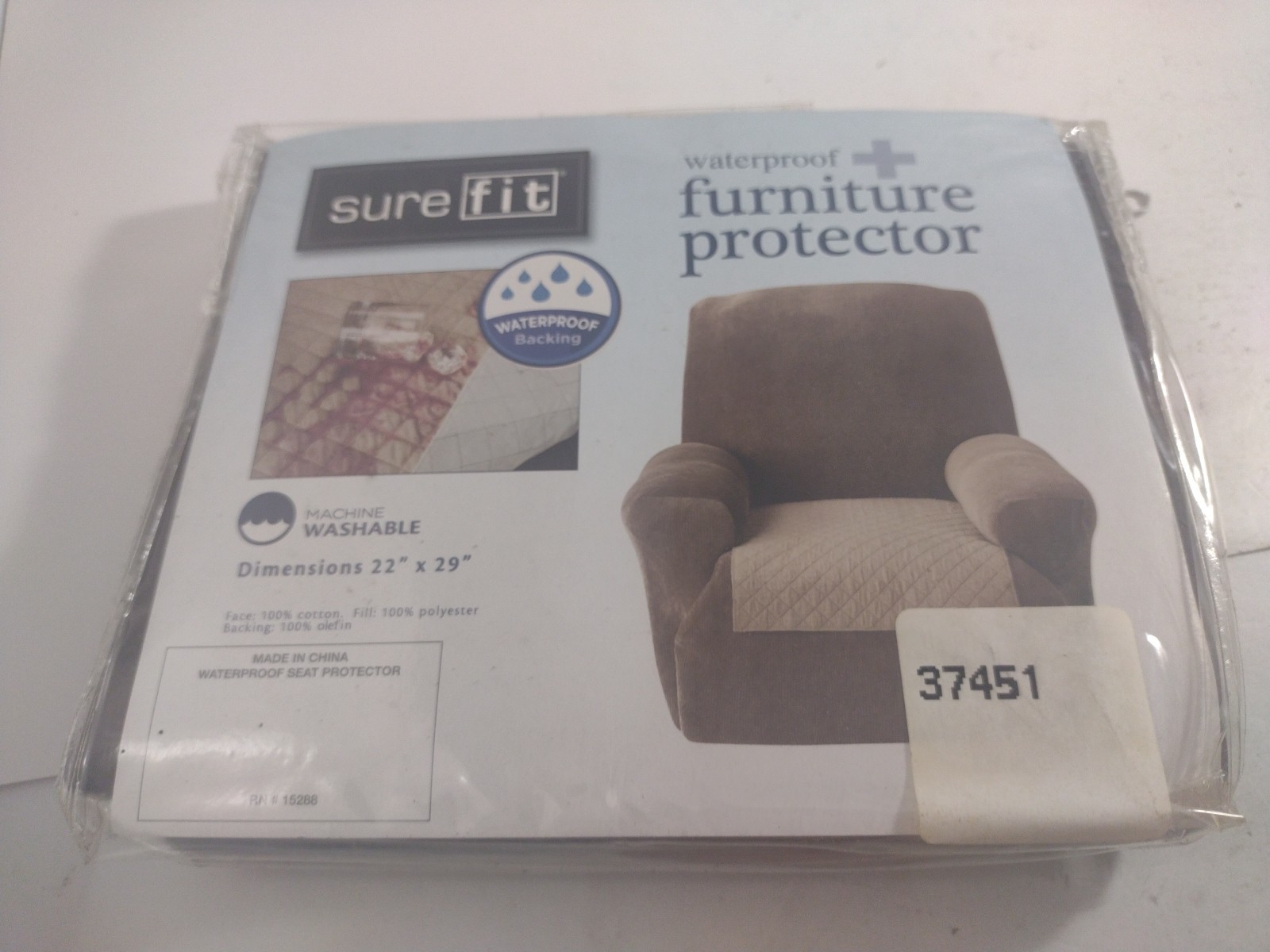 Incontinence Seat Pad Chair Bed Protector Reusable and Washable 22×29 In 2pk