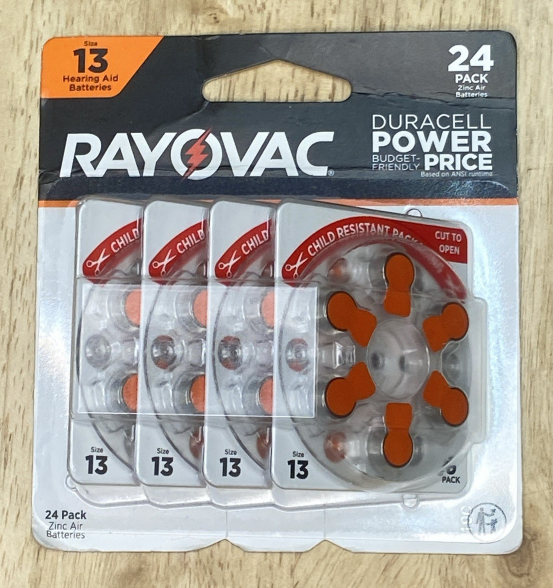 Rayovac Hearing Aid Batteries-24 Pack Size 13-Expiration Date Nov 2028