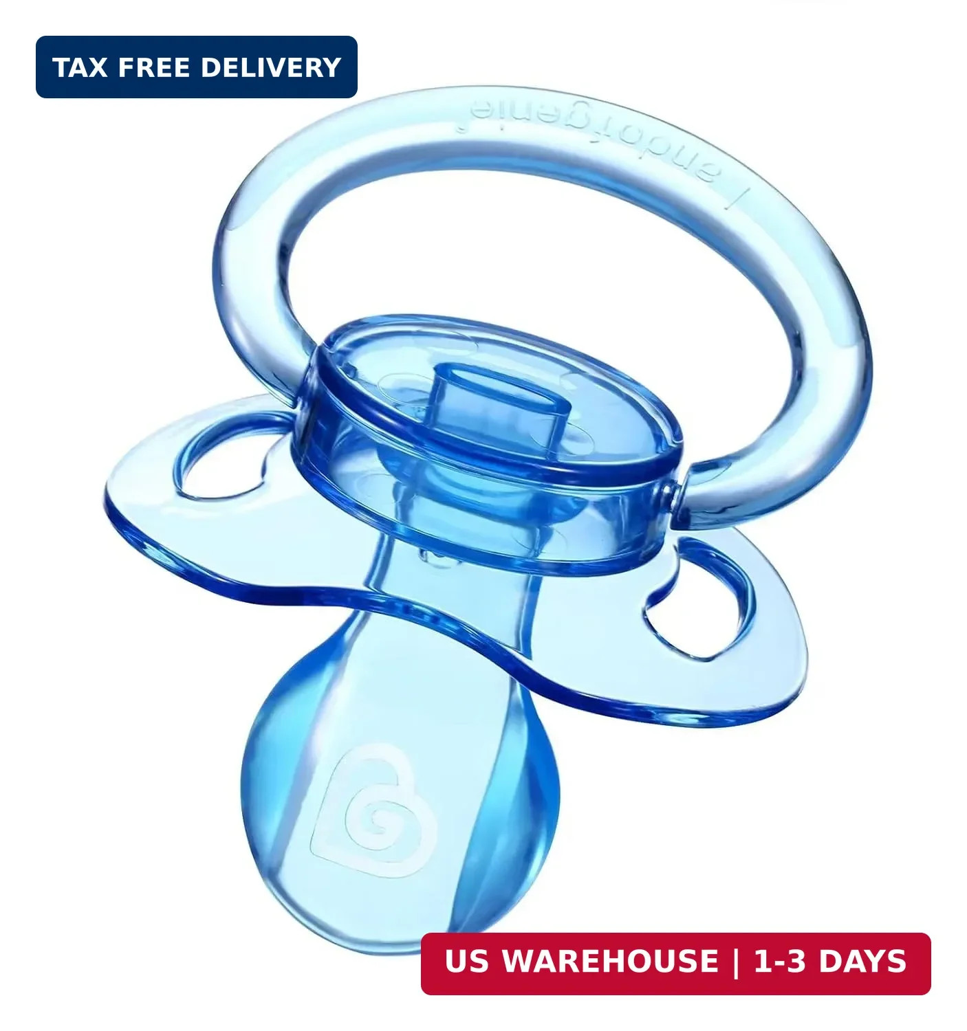 Landofgenie Large Shield Adult Size Pacifiers Bone Shape Transparent Design Paci