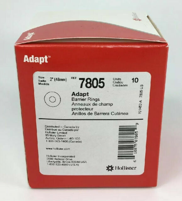 Hollister 7805 Adapt Barrier Rings Ostomy Colostomy Supplies 8 Boxes – 80 Total